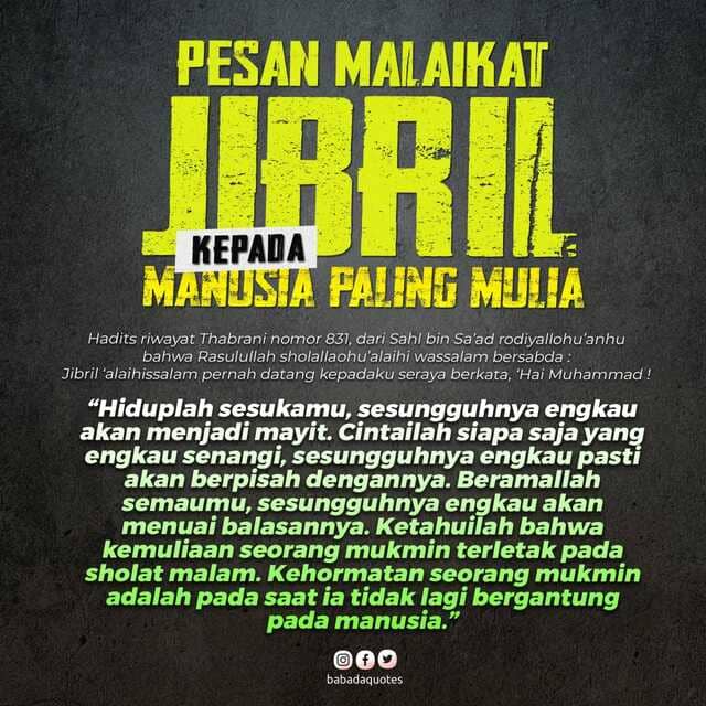 5 Pesan Malaikat Jibril Kepada Manusia Paling Mulia