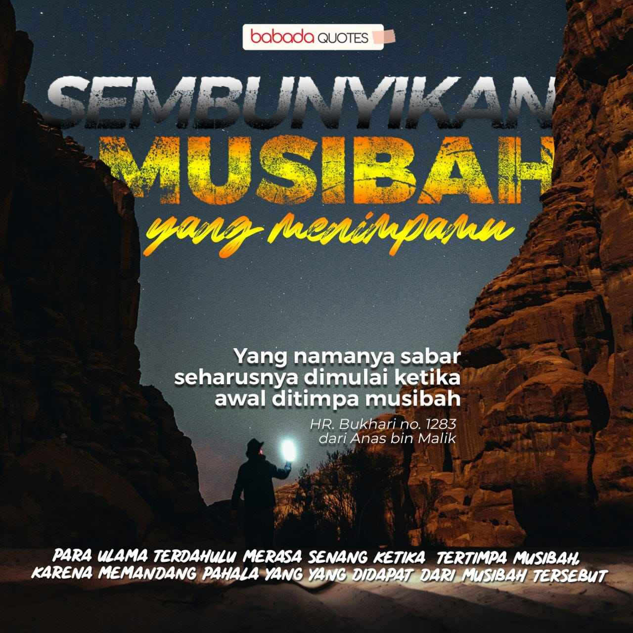 Bersabarlah Sejak Awal Musibah