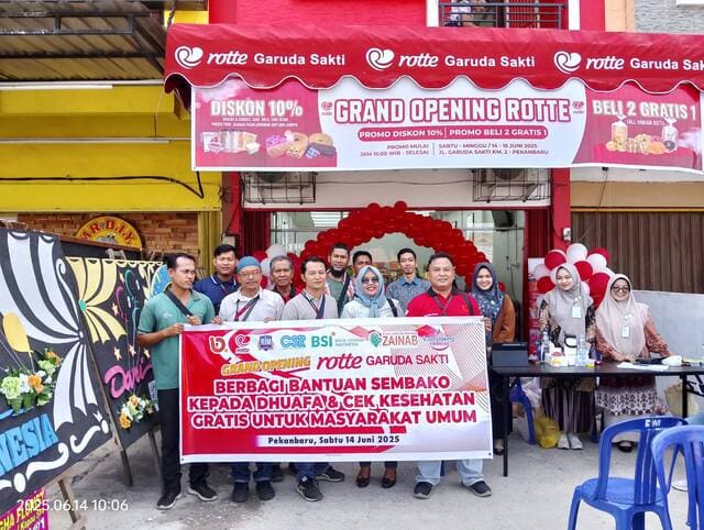 Selamat atas Grand Opening Rotte Plus Garuda Sakti ada Promo Spesial dan Kegiatan Sosial